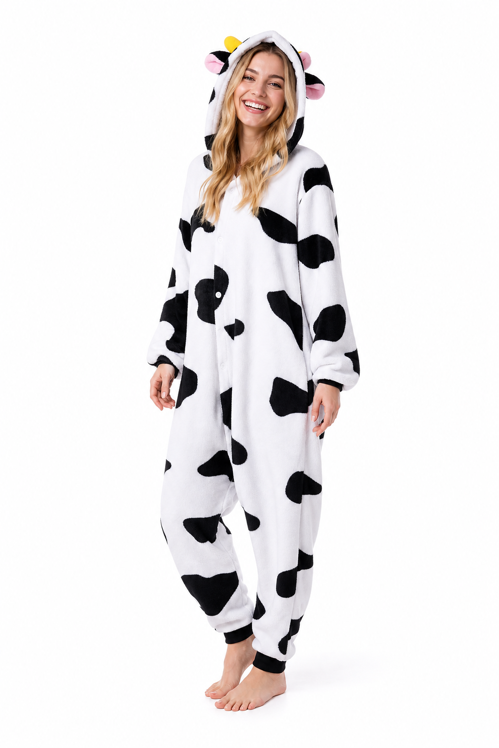 Adult Cow Kigurumi Onesie with Horns - Image 3