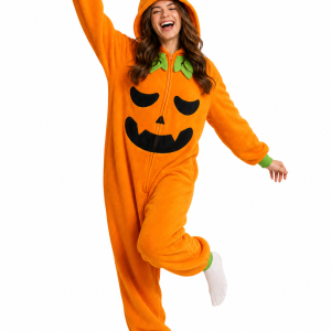 Adult Hooded Halloween Evil Pumpkin Kigurumi Onesie