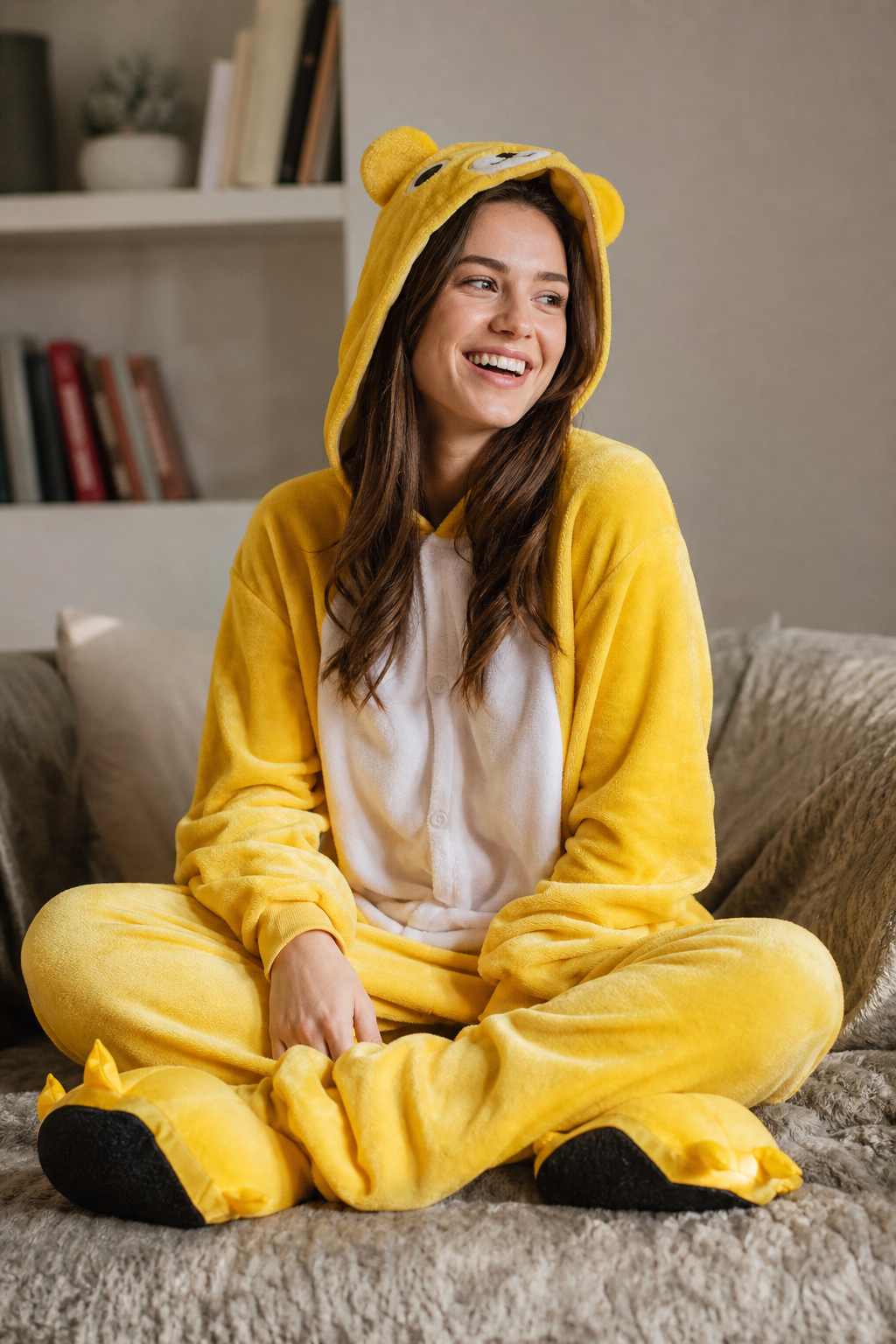 Adult Yellow Bear Kigurumi Onesie - Image 6