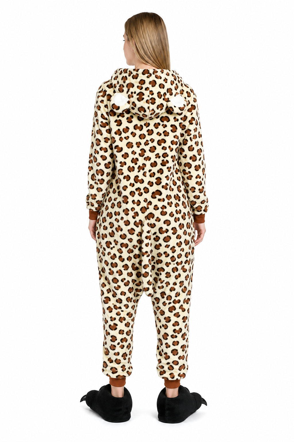 Adult Hooded Leopard Print Kigurumi Onesie - Image 4