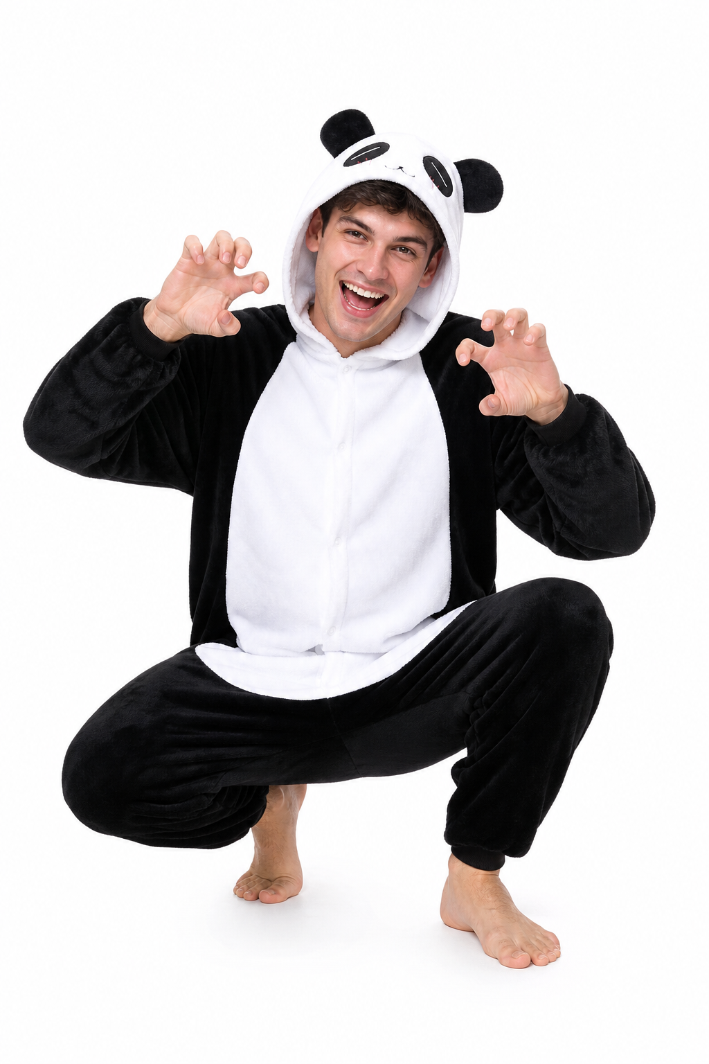 Adult Black & White Panda Kigurumi Onesie - Image 5