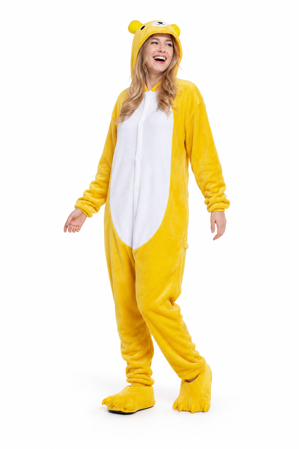 Adult Yellow Bear Kigurumi Onesie - Image 3