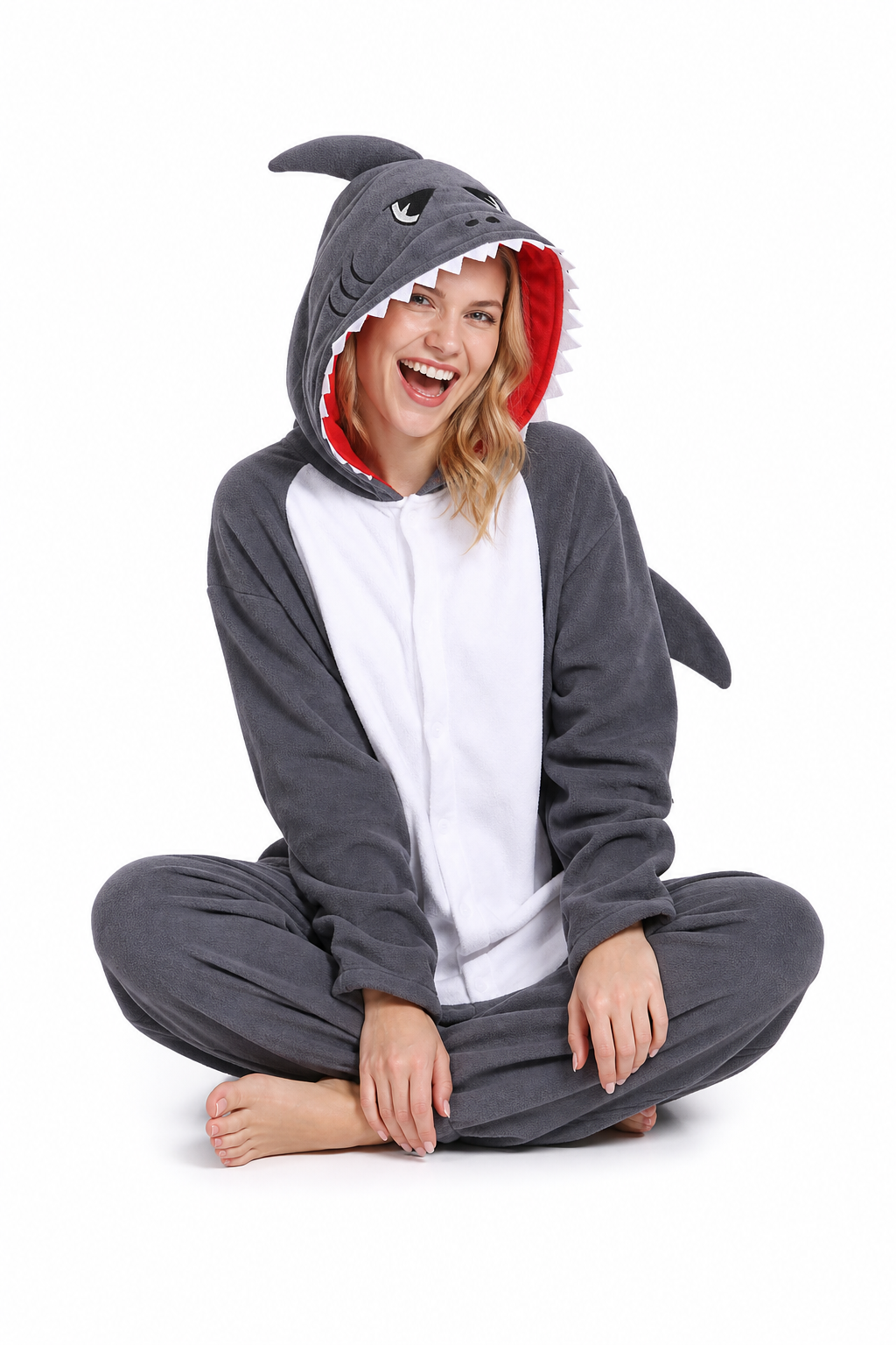 Adult Dark Grey Shark Kigurumi Onesie - Image 5