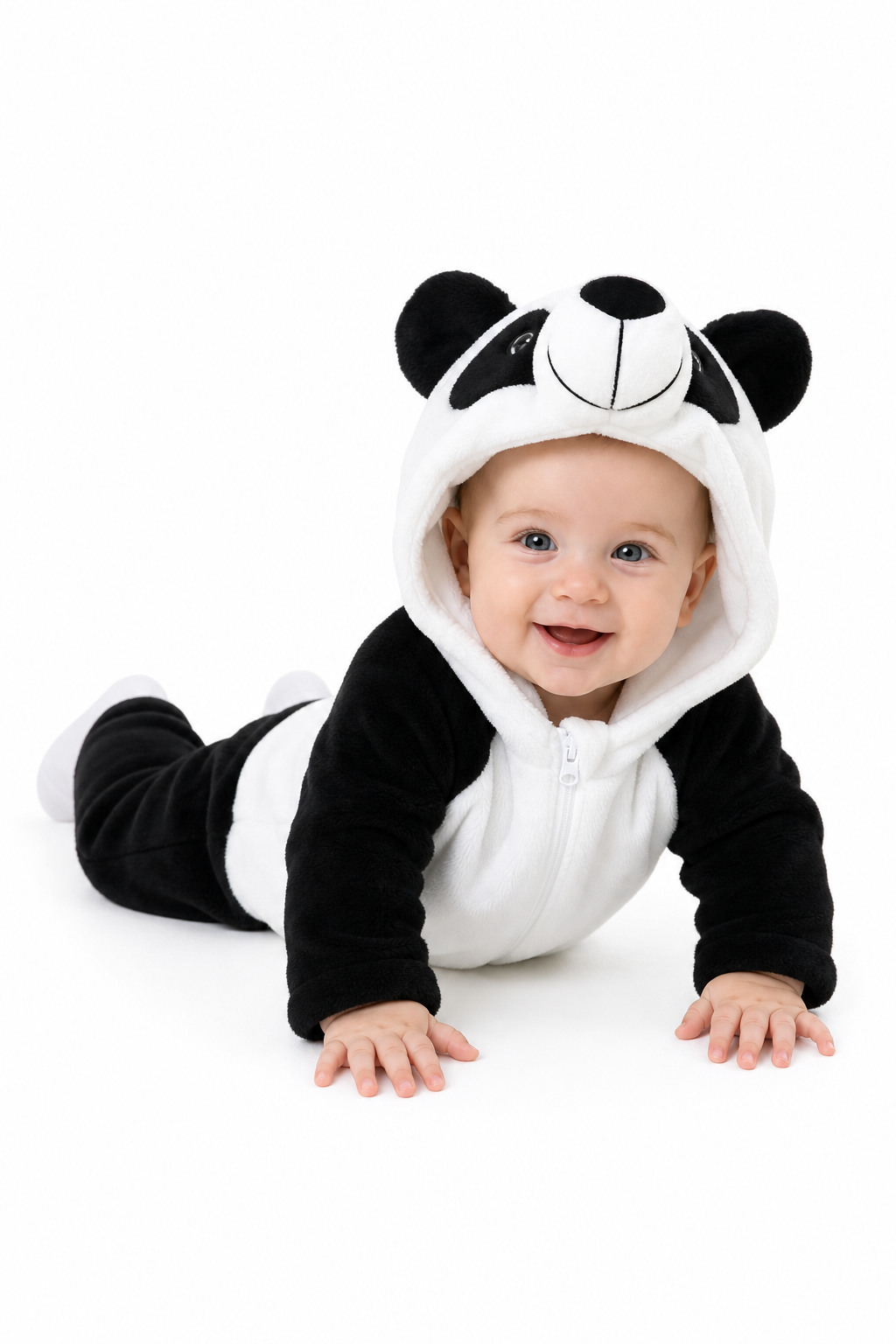 Baby Plush Panda Costume Onesie with Hood - Image 5