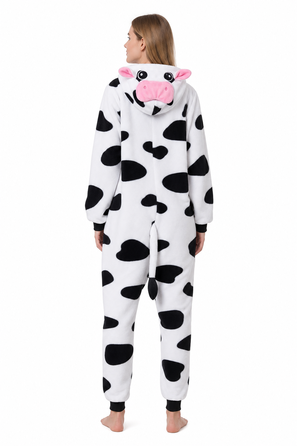 Adult Cow Kigurumi Onesie with Pink Belly - Image 4