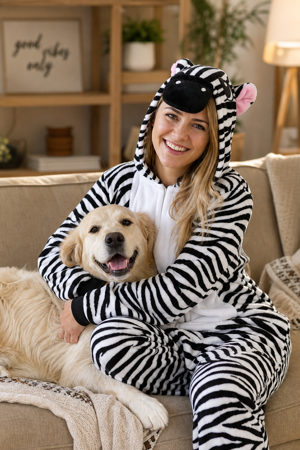 Adult Hooded Zebra Kigurumi Onesie - Kigurumi & Onesie