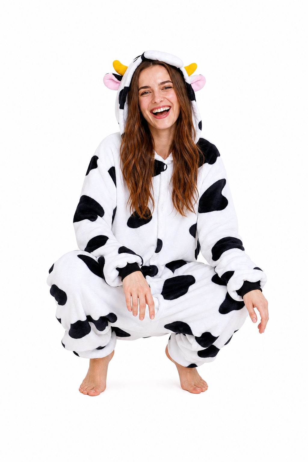 Adult Cow Kigurumi Onesie with Horns - Image 5