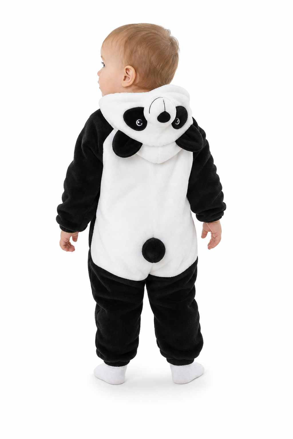 Baby Plush Panda Costume Onesie with Hood - Image 4