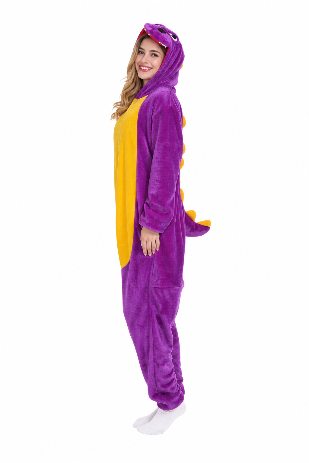 Adult Purple Dragon Kigurumi Onesie - Image 2