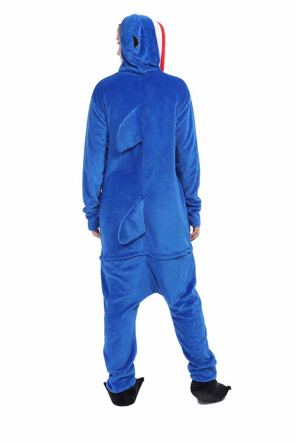 Adult Blue Shark Kigurumi Onesie with Teeth Hood - Image 4
