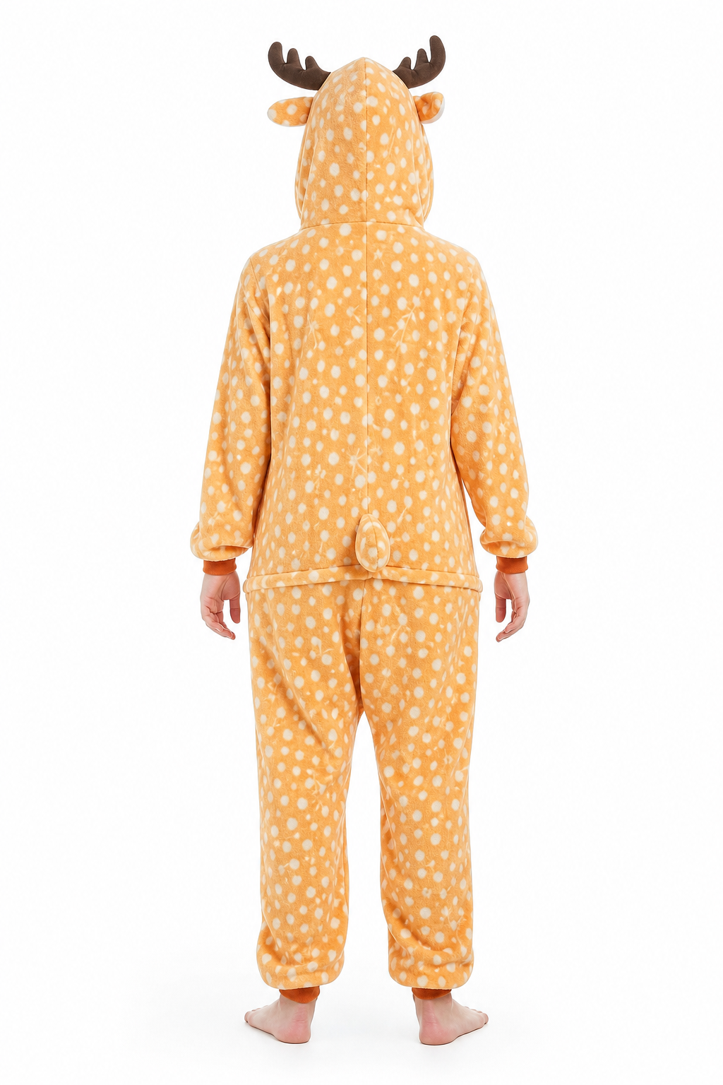 Kids' Hooded Caramel Deer Kigurumi Costume Onesie - Image 4