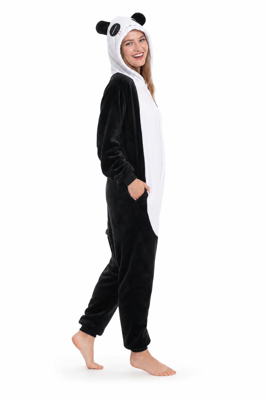 Adult Black & White Panda Kigurumi Onesie - Image 2