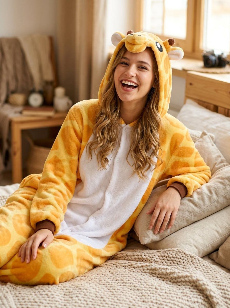 Adult Hooded Giraffe Kigurumi Onesie - Image 6
