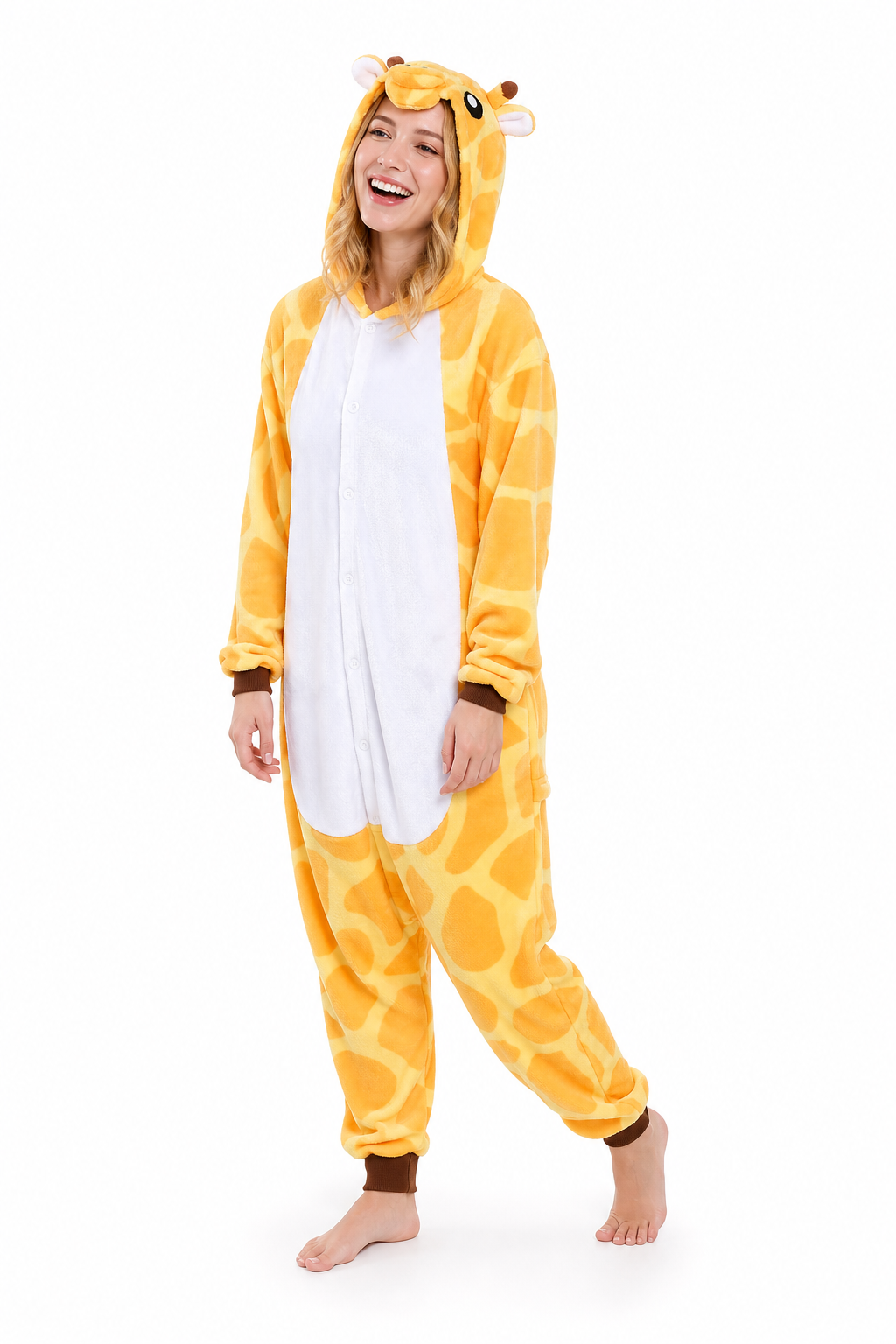 Adult Hooded Giraffe Kigurumi Onesie - Image 3