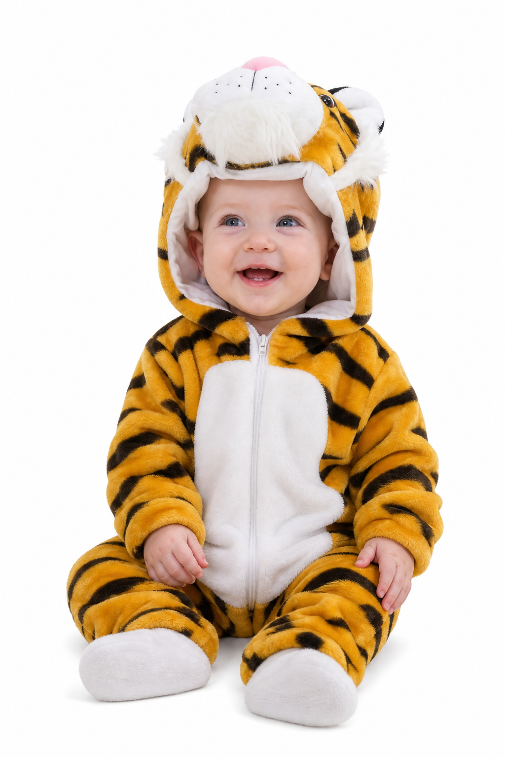Plush Hooded Baby Tiger Costume - Image 3