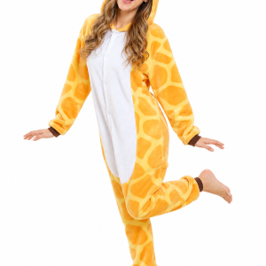 Adult Plush Hooded Giraffe Kigurumi