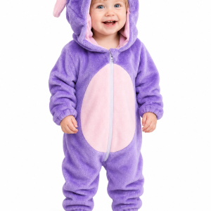 Baby Purple Plush Dragon Costume with Pink Belly
