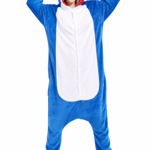 Blue Shark Plush Kigurumi with Teeth Hood