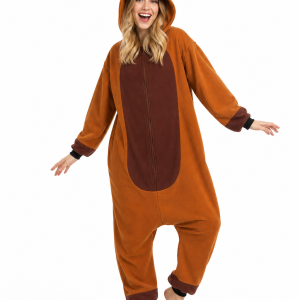 Brown Bear Fleece Hooded Kigurumi Onesie