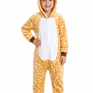 Child's Hooded Fawn Deer Plush Onesie