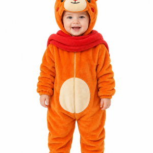 Cute Plush Baby Reindeer Costume with Scarf