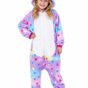 Kids' Pastel Tie-Dye Star Unicorn Onesie