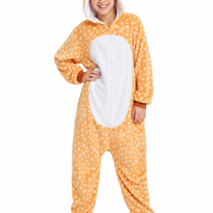 Kids' Plush Spotted Deer Kigurumi