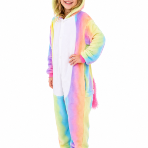 Kids' Rainbow Unicorn Plush Onesie
