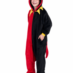 Kids Two-Tone Jester Kigurumi with Bells