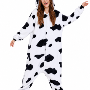 Plush Cow Kigurumi with Horns