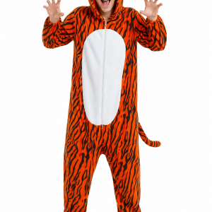 Plush Orange Tiger Animal Kigurumi