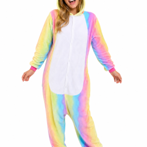 Rainbow Tie-Dye Unicorn Onesie with Paws