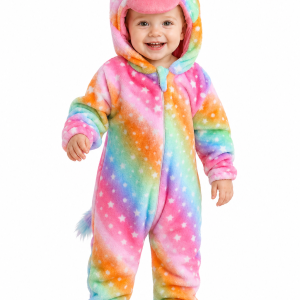Toddler Rainbow Star Unicorn Plush Onesie