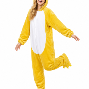 Yellow Plush Bear Kigurumi with Claw Feet